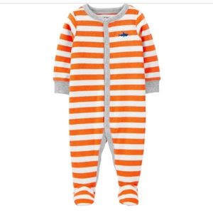 Carter's Striped Terry Sleep & Play NWT 0-3m